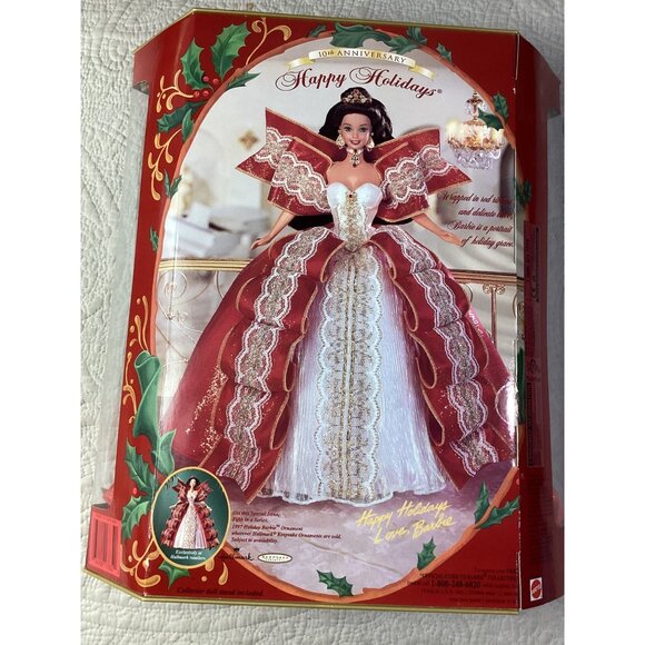 1997 Holiday Barbie Special Edition By Mattel In Red & White Dress*NIB - Picture 3 of 6
